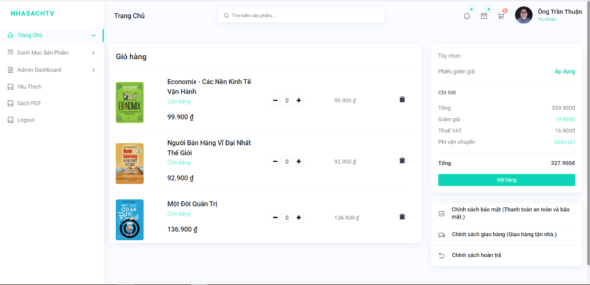 Code website bán sách online html - javascript - css tải miễn phí