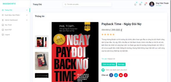 Code website bán sách online html - javascript - css tải miễn phí