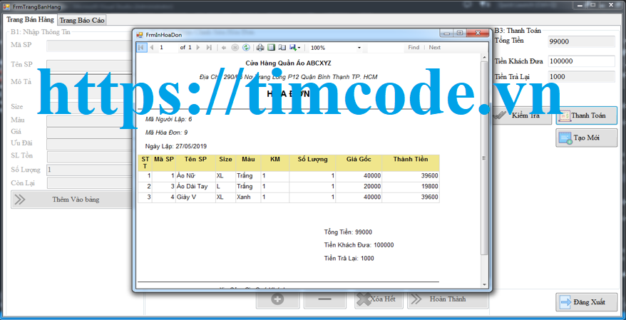 Code mô hình 3 Lớp phần mềm quản lý bán hàng C# kết nối SQL server - Full báo cáo (Lập trình .NET)