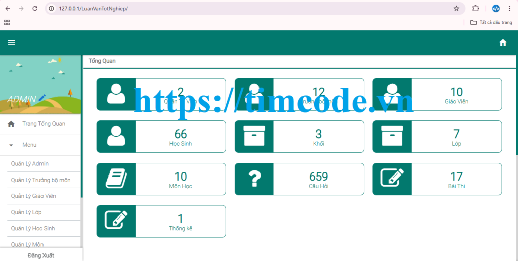 Code website hỗ trợ giáo viên trong việc sinh đề thi trắc nghiệm và ôn luyện thi trực tuyến PHP SQL server